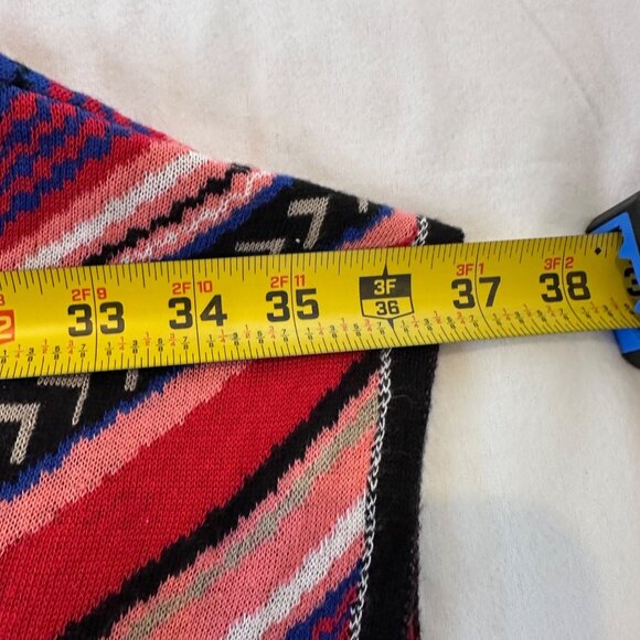 3X Southwest Fringe Cardigan Wrap Womens Boho Knit Open Front Shawl Cape Tribal - Picture 11 of 16